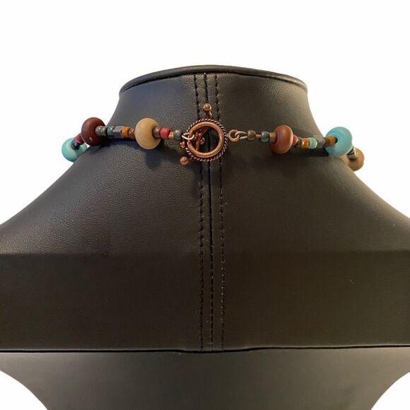 Artisan Designed & Created Polymer Clay Necklace.  Each bead individual made. - Picture 5 of 5